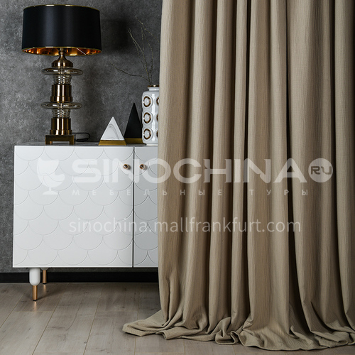 2021 new curtain modern minimalist style pure color dark pattern blackout curtain DFSK-JL102